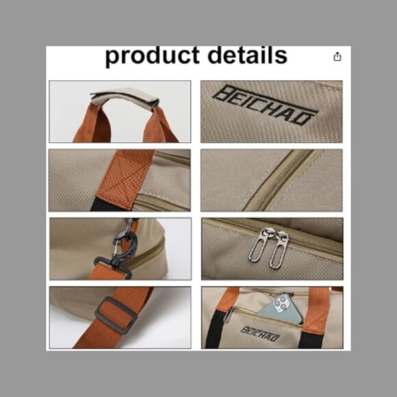 NEW! Duffle Bag Travel Handbag Gym Bag Weekender Carry On Overnight Bags - Picture 6 of 10